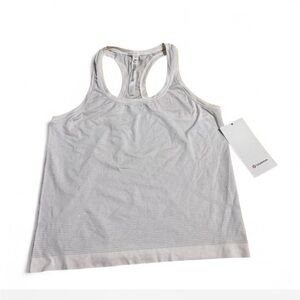 lululemon athletica Light Gray Striped Racerback Tank